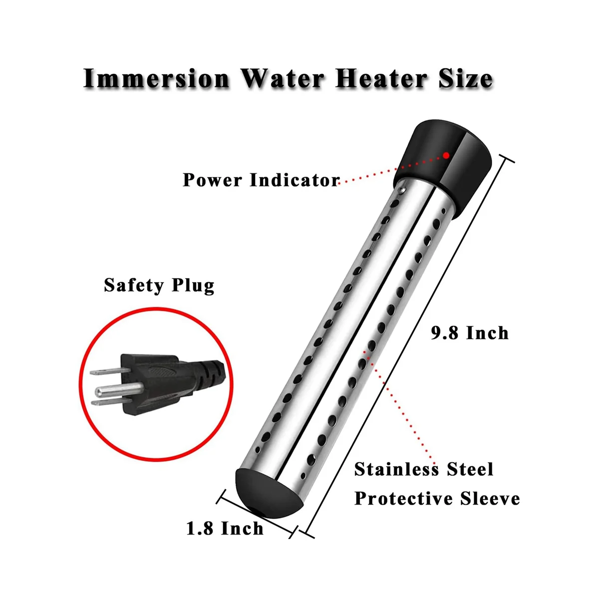 2X 2500W Electric Heater Boiler Water Heating Elements Portable Immersion Suspension Bathroom Swimming Pool EU Plug
2X 2500W Electric Heater Boiler Water Heating Elements Portable Immersion Suspension Bathroom Swimming Pool EU Plug