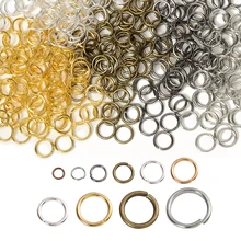 200pcs Jump Rings Circle Open Necklace Bracelet Earring Pendant Connectors for DIY Making Jewelry Crafts Accessories Wholesale