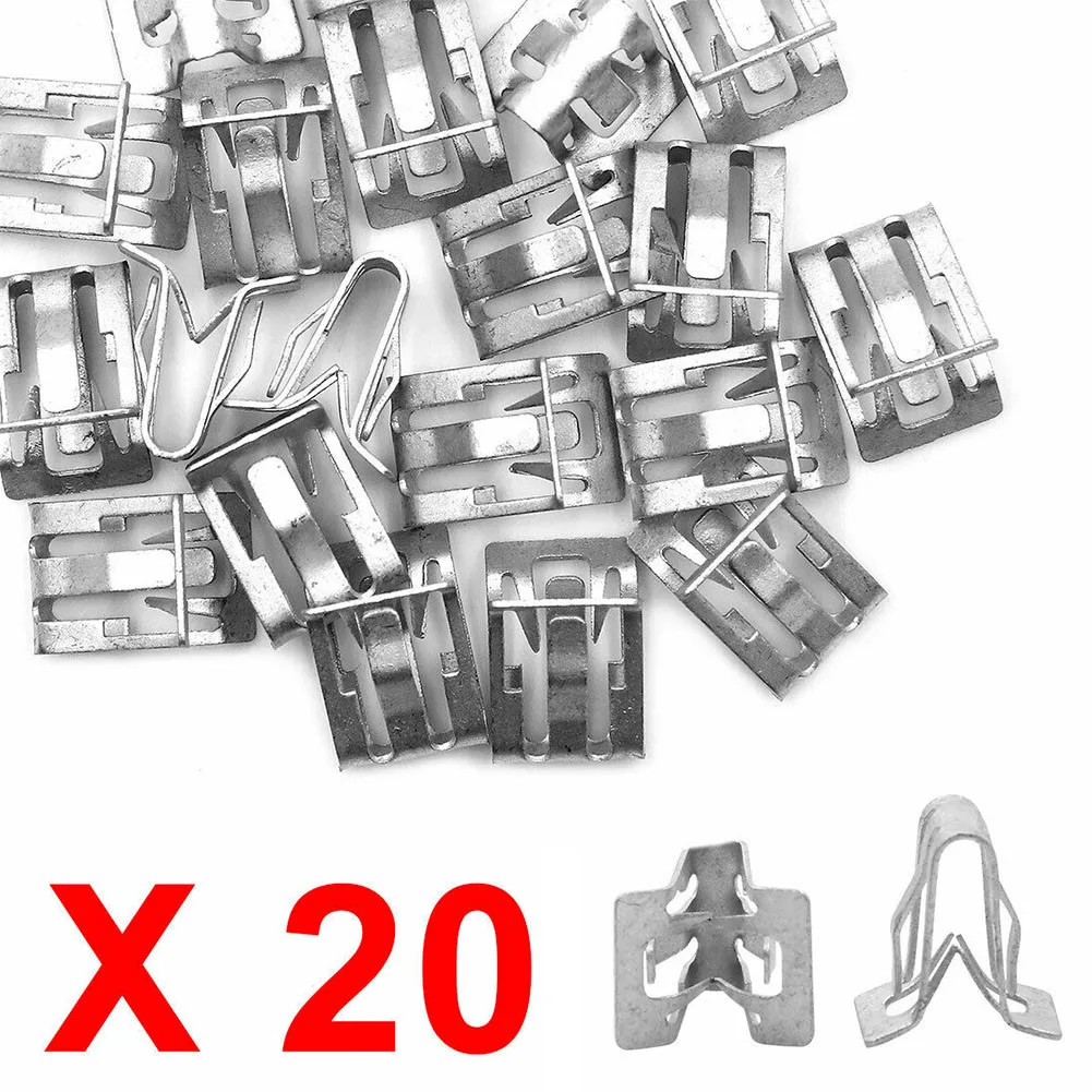Trim Metal Retainer Clip 20pcs Clip Dashboard For Auto Car Metal Retainer Silver Brand New Durable High Quality
Trim Metal Retainer Clip 20pcs Clip Dashboard For Auto Car Metal Retainer Silver Brand New Durable High Quality