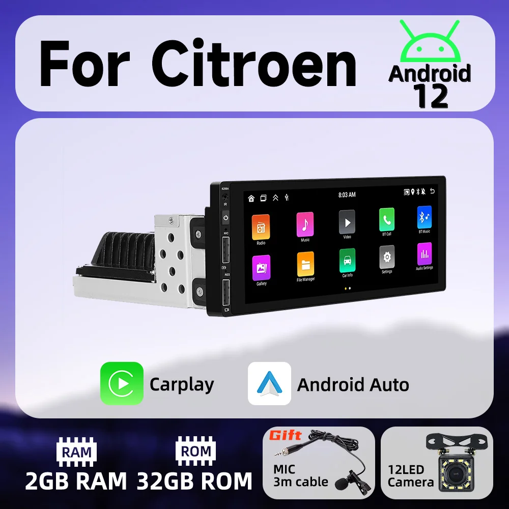 Android Car Multimedia for Citroen 6.9" Screen 1 Din Radio Stereo Head Unit Carplay Android Auto Autoradio GPS Navigation Wifi
Android Car Multimedia for Citroen 6.9" Screen 1 Din Radio Stereo Head Unit Carplay Android Auto Autoradio GPS Navigation Wifi