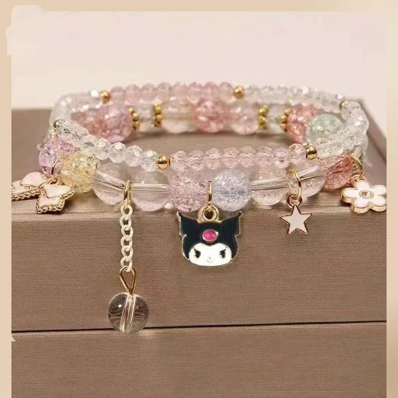 Sanrio Kawaii Kuromi Crystal Beads Anime High Color Value Children Students Cute Cartoon Bracelet Girl Birthday Gift
Sanrio Kawaii Kuromi Crystal Beads Anime High Color Value Children Students Cute Cartoon Bracelet Girl Birthday Gift