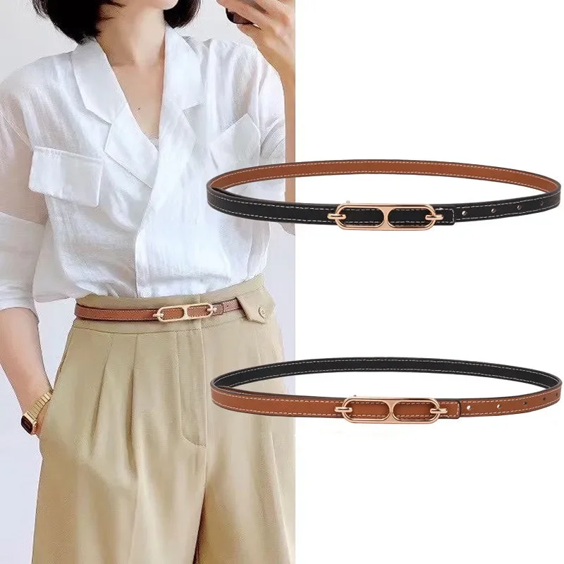 new Fashion Women Belt Double-sided Wear Adjustable Thin Belts Gold Buckle PU Leather Waist Belt for Lady Pants Dress Waistband
new Fashion Women Belt Double-sided Wear Adjustable Thin Belts Gold Buckle PU Leather Waist Belt for Lady Pants Dress Waistband