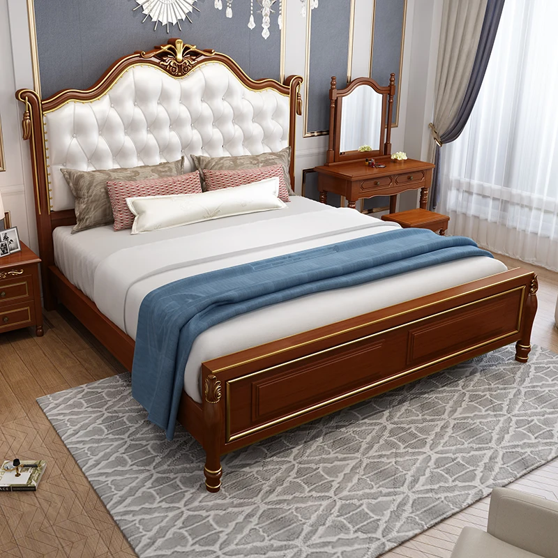 

Роскошная Европейская кровать для хранения, дизайнерский боковой столик, кожаная Современная рамка для кровати в Европейском стиле, спальная кровать, Скандинавская мебель