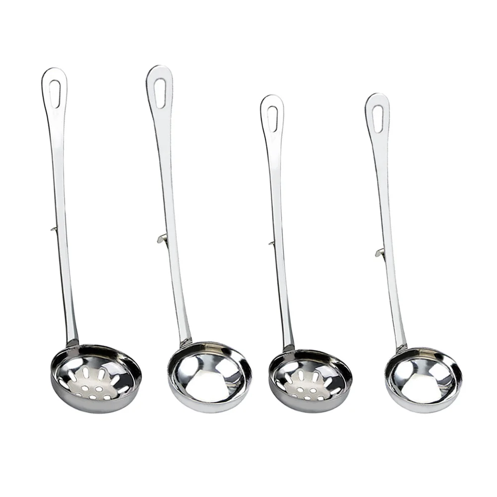 

Ladle Spoon Steel Stainless Colander Soup Strainer Hot Pot Slotted Cooking Skimmer Set Serving Spoons Utensils Metal Handle Food