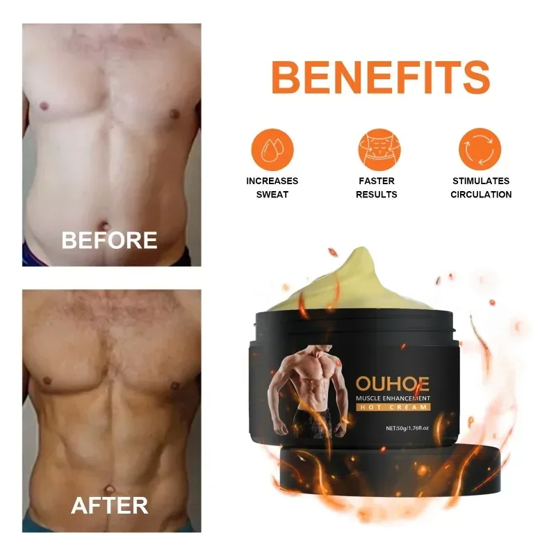 

Sdatter Body Sculpting Abdominal Muscle Cream Men Women Fitness Shaping Chest Hot Compress Cream Firming Belly Slimming Strength