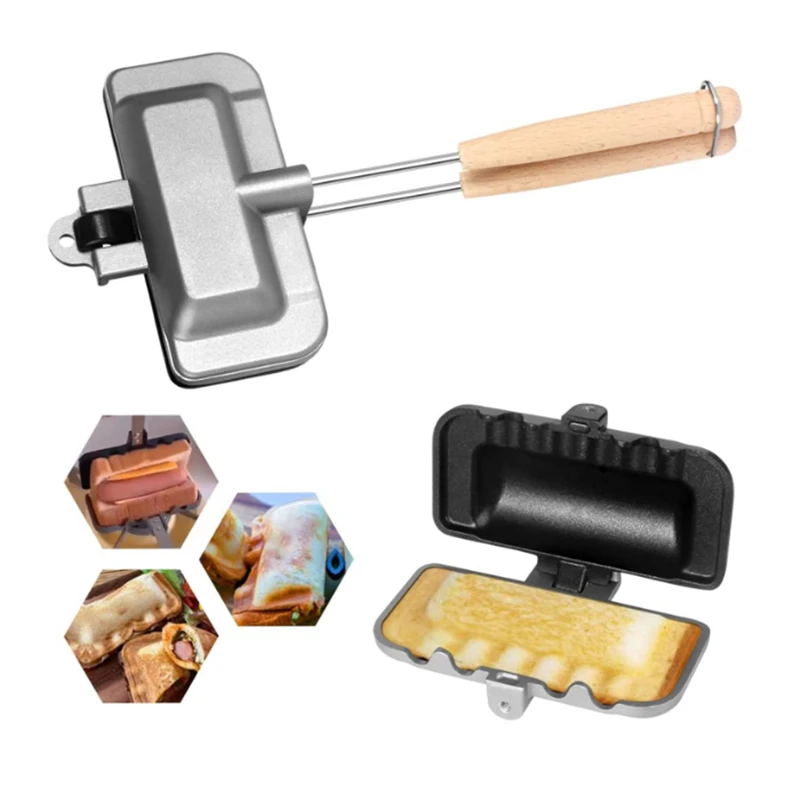Double-Sided Sandwich Baking Pan Non-Stick Foldable Grill Frying Pan for Bread Toast Breakfast Machine Pancake Maker Detachable
Double-Sided Sandwich Baking Pan Non-Stick Foldable Grill Frying Pan for Bread Toast Breakfast Machine Pancake Maker Detachable