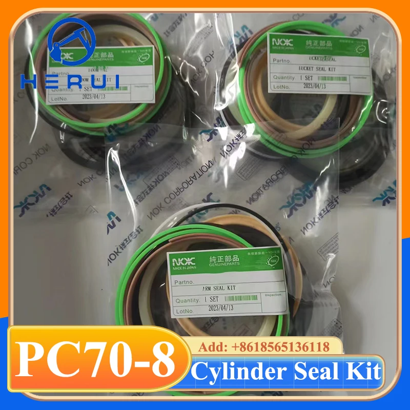 PC70-8 Arm Boom Bucket Cylinder Seal Kit for Komatsu70-8 Excavator Hydraulic Oil Seal Repair Kit
PC70-8 Arm Boom Bucket Cylinder Seal Kit for Komatsu70-8 Excavator Hydraulic Oil Seal Repair Kit