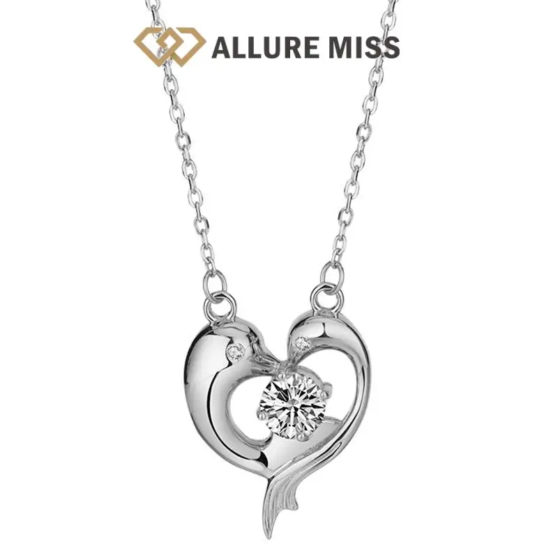 Dolphin 100% 925 Sterling Silver Moissanite Necklace White Gemstone Love Pendants GRA Certified D color Round Brilliant Cut
Dolphin 100% 925 Sterling Silver Moissanite Necklace White Gemstone Love Pendants GRA Certified D color Round Brilliant Cut