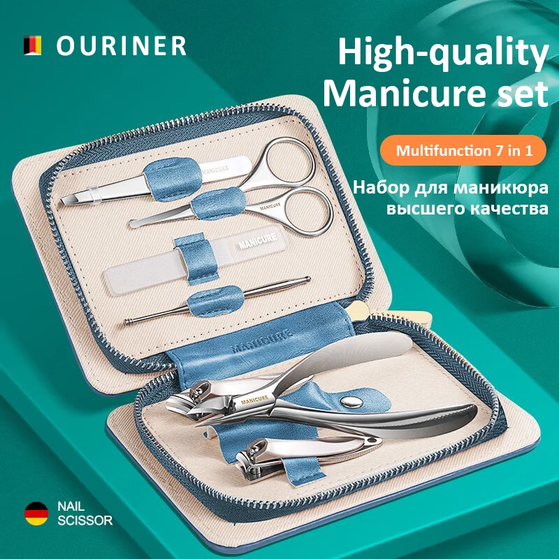 Professional High quality Manicure Set 7 in 1 Practical Kit With leather case Stainless Steel Nail Clippers Personal Care Tool
Professional High quality Manicure Set 7 in 1 Practical Kit With leather case Stainless Steel Nail Clippers Personal Care Tool