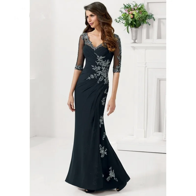 Elegant Long v Neck Mermaid Mother Of The Bride Dresses with Sleeves Plus Size New Fashion Vestido De Madrinha for weddings
Elegant Long v Neck Mermaid Mother Of The Bride Dresses with Sleeves Plus Size New Fashion Vestido De Madrinha for weddings