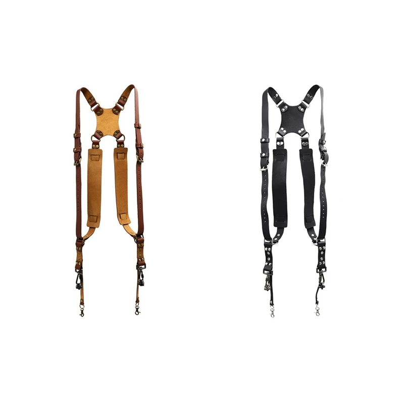 Camera Strap Leather Double Shoulder Leather Harness Strap Photography Gear For DSLR/SLR Camera
Camera Strap Leather Double Shoulder Leather Harness Strap Photography Gear For DSLR/SLR Camera