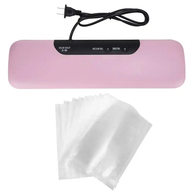100W Automatic Food Vacuum Sealer Portable 60KPA Suction Vacuum Food Storage Machine US Plug 110V Pink
100W Automatic Food Vacuum Sealer Portable 60KPA Suction Vacuum Food Storage Machine US Plug 110V Pink