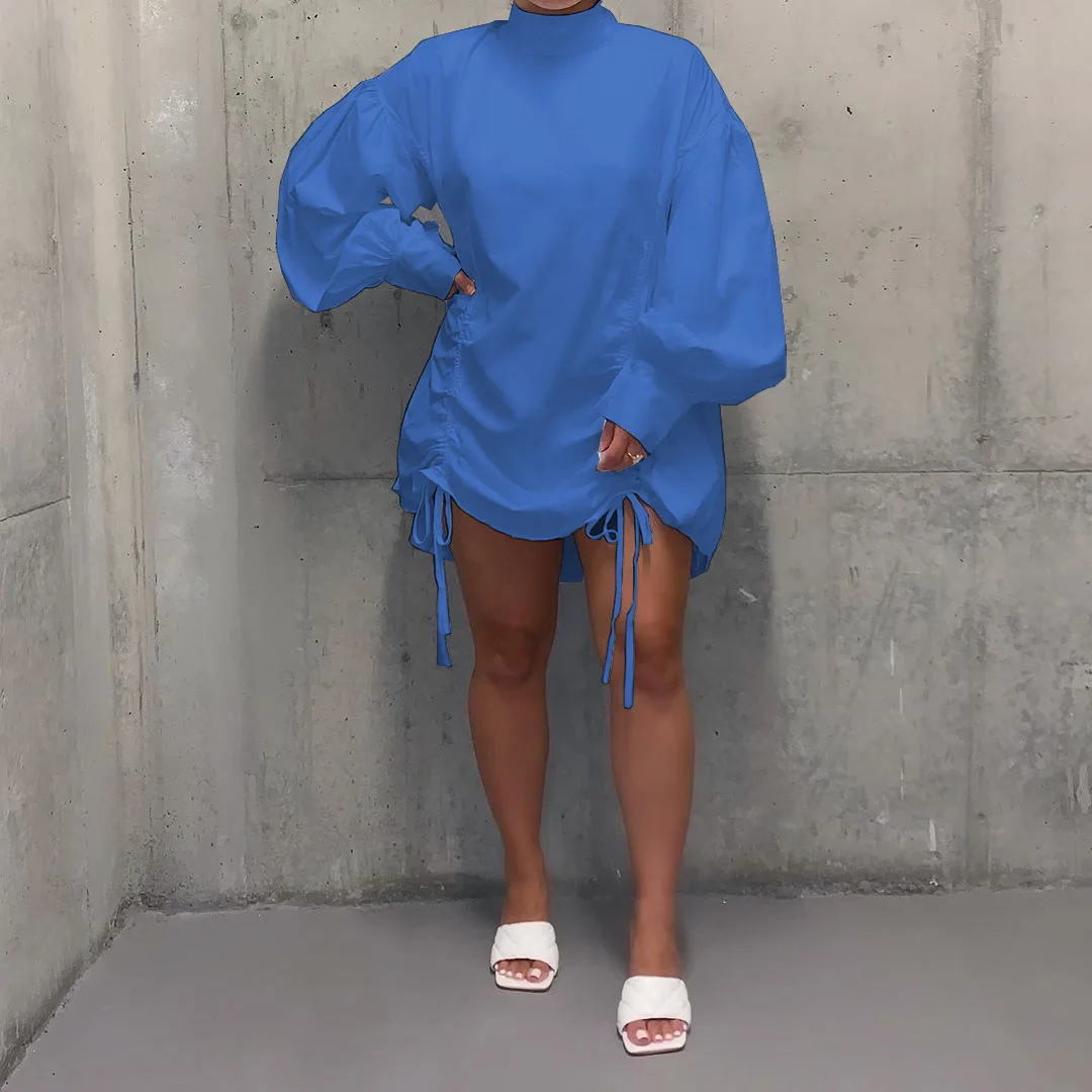 Oversize Casual Turtleneck Fold Design Shirt Dress Lantern Sleeve Loose Mock Neck Straight Drawstring Women Clothings
Oversize Casual Turtleneck Fold Design Shirt Dress Lantern Sleeve Loose Mock Neck Straight Drawstring Women Clothings