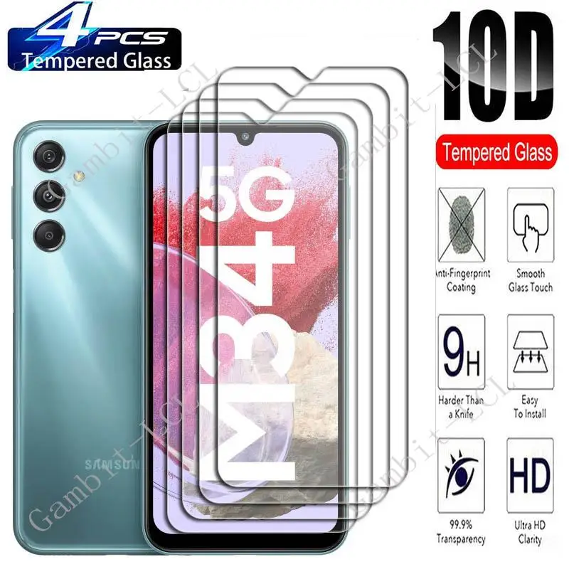 4PCS For Samsung Galaxy M34 5G Screen Protective Tempered Glass On GalaxyM34 M 34 SM-M346B M346B 6.5" Protection Cover Film
4PCS For Samsung Galaxy M34 5G Screen Protective Tempered Glass On GalaxyM34 M 34 SM-M346B M346B 6.5" Protection Cover Film