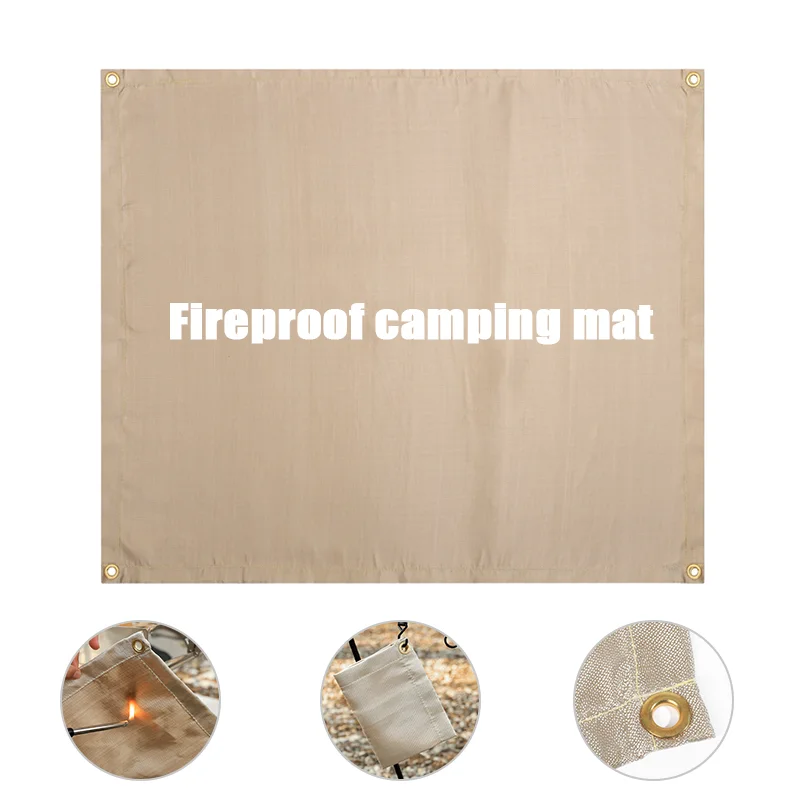 

Outdoor Camping Fireproof Cloth Picnic BBQ Flame Retardant Insulation Mat Tent Lawn Temperature Resistant Blanket Fiberglass Mat