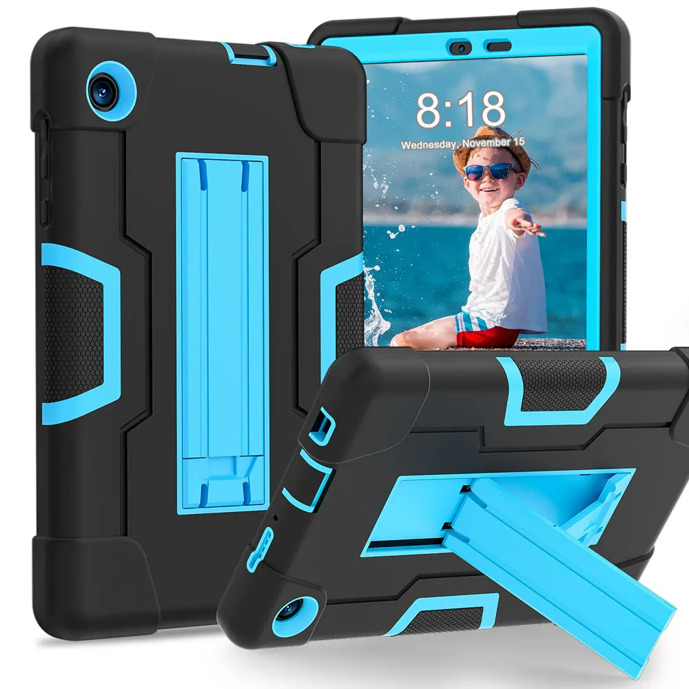 

For TCL TAB 8 WIFI 9132X 9137W 8.0 Inch Case Multiple Protection Heavy Armor Kids Case With Bracket Hit Color Tablet Cover