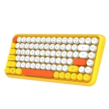Portable wireless Bluetooth keyboard round punk mute button office keyboard 84 key universal
Portable wireless Bluetooth keyboard round punk mute button office keyboard 84 key universal