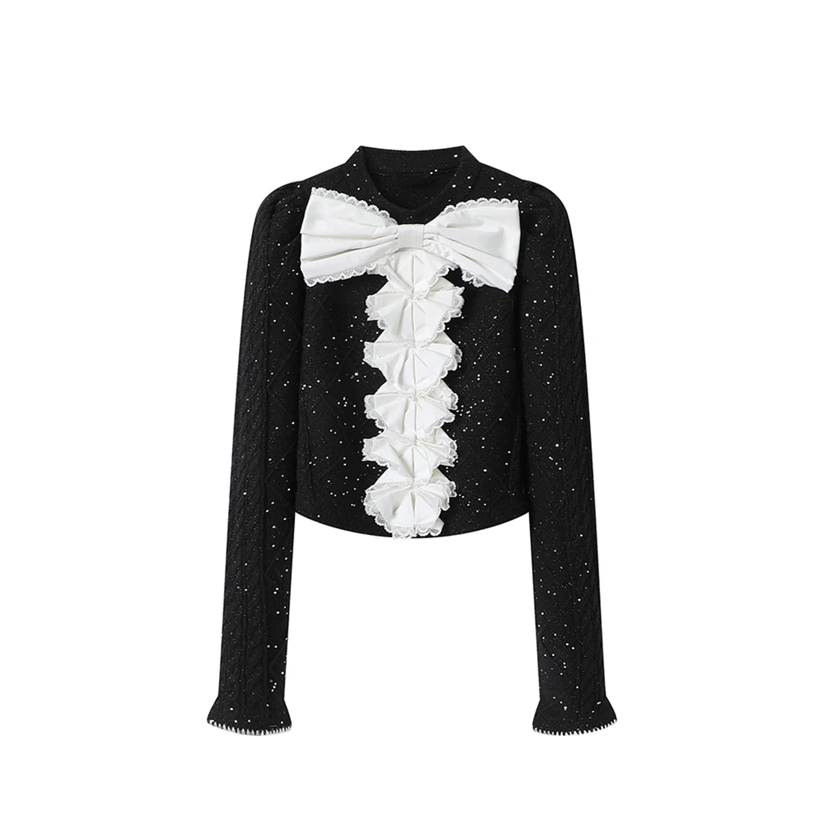 High quality autumn/winter new Star black bow knit casual relaxed cute wind beautiful girl bow pullover sweet sweater
High quality autumn/winter new Star black bow knit casual relaxed cute wind beautiful girl bow pullover sweet sweater