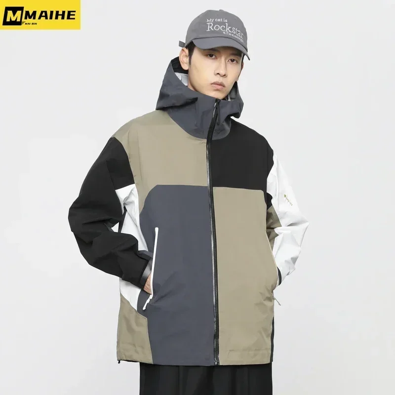 Techwear Newest Patchwork Autumn Mens Hooded Jackets Male Casual Zipper Windbreaker Men Spring Casual Outwear Men Thin Jacket
Techwear Newest Patchwork Autumn Mens Hooded Jackets Male Casual Zipper Windbreaker Men Spring Casual Outwear Men Thin Jacket