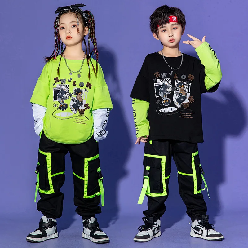 Girls' jazz dance fashion costumes,hiphop hip-hop boys' suits,children's autumn hiphop dance, fluorescent green catwalk costumes
Girls' jazz dance fashion costumes,hiphop hip-hop boys' suits,children's autumn hiphop dance, fluorescent green catwalk costumes