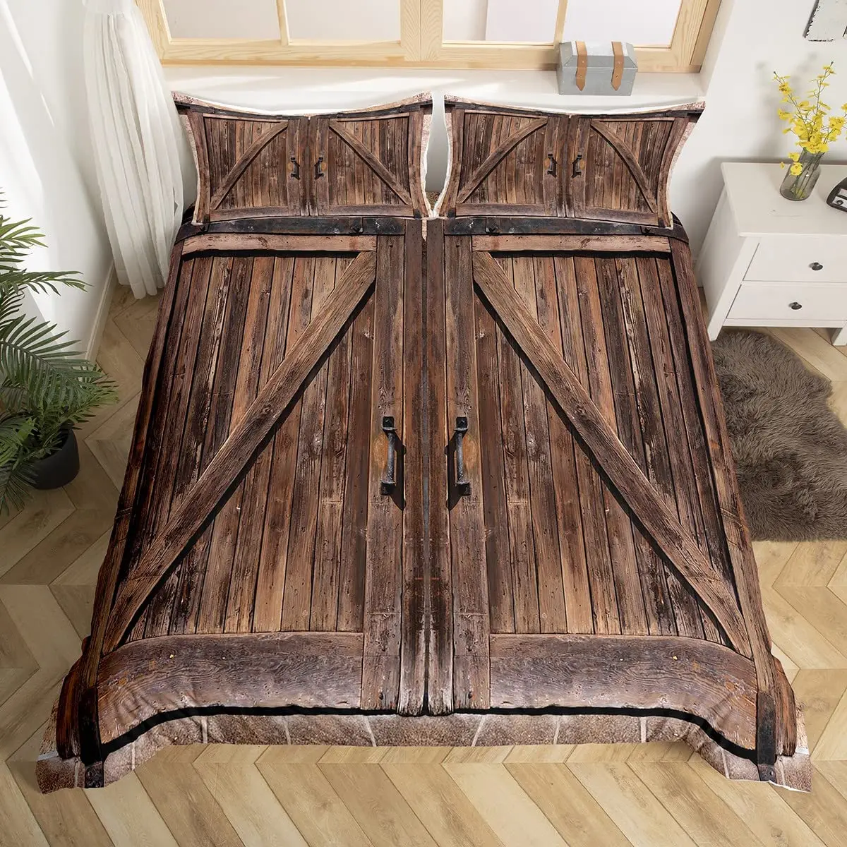 Rustic Wooden Barn Duvet Cover Set Wood Rustic Bedding Set Full King Size,Farm Farmhouse Comforter Cover,Plank Wall Quilt Cover
Rustic Wooden Barn Duvet Cover Set Wood Rustic Bedding Set Full King Size,Farm Farmhouse Comforter Cover,Plank Wall Quilt Cover
