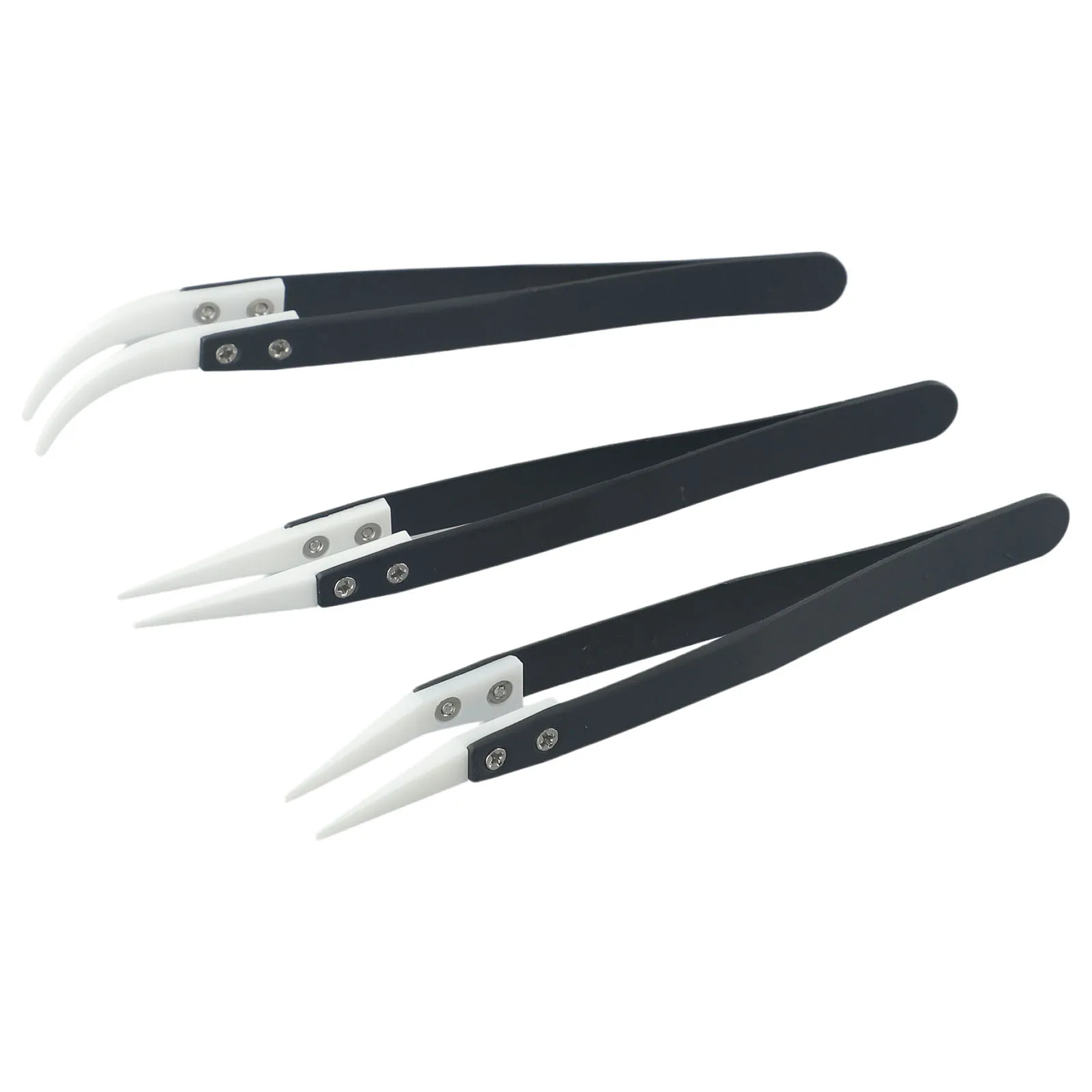 Ceramic Tweezers Reverse Tweezers 135-140mm 1set High Temperature Silver And Black Solder Resistant Stainless Steel + Ceramic
Ceramic Tweezers Reverse Tweezers 135-140mm 1set High Temperature Silver And Black Solder Resistant Stainless Steel + Ceramic