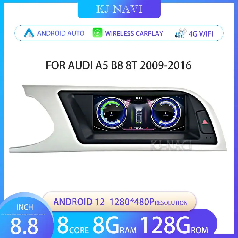 8.8 inch For Audi A5 B8 8t 2009-2016 Android 12 System Car Multimedia Radio Stereo Player GPS Navigation Auto Wireless Charger
8.8 inch For Audi A5 B8 8t 2009-2016 Android 12 System Car Multimedia Radio Stereo Player GPS Navigation Auto Wireless Charger