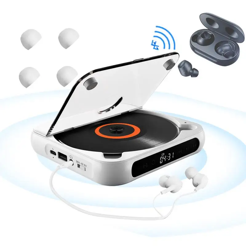 Small Disk Player Wireless Desktop Music Player With Headphones Anti-Shock Rechargeable Music Player With Clear Sound For Travel
Small Disk Player Wireless Desktop Music Player With Headphones Anti-Shock Rechargeable Music Player With Clear Sound For Travel