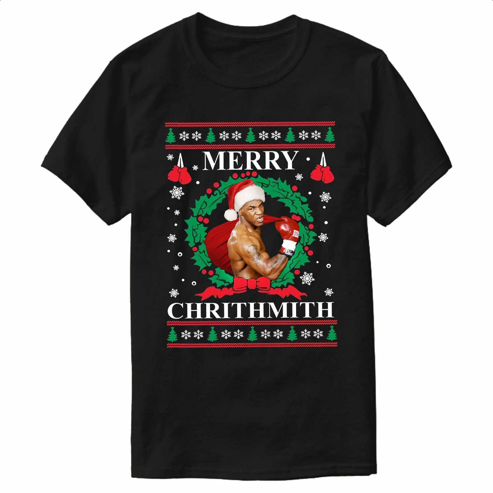 Mike Tyson Merry Chrithmith Christmas Hat Xmas Gift T-Shirt New 100% Cotton O-Neck Short Sleeve Casual Mens T-shirt Size S-3XL
Mike Tyson Merry Chrithmith Christmas Hat Xmas Gift T-Shirt New 100% Cotton O-Neck Short Sleeve Casual Mens T-shirt Size S-3XL