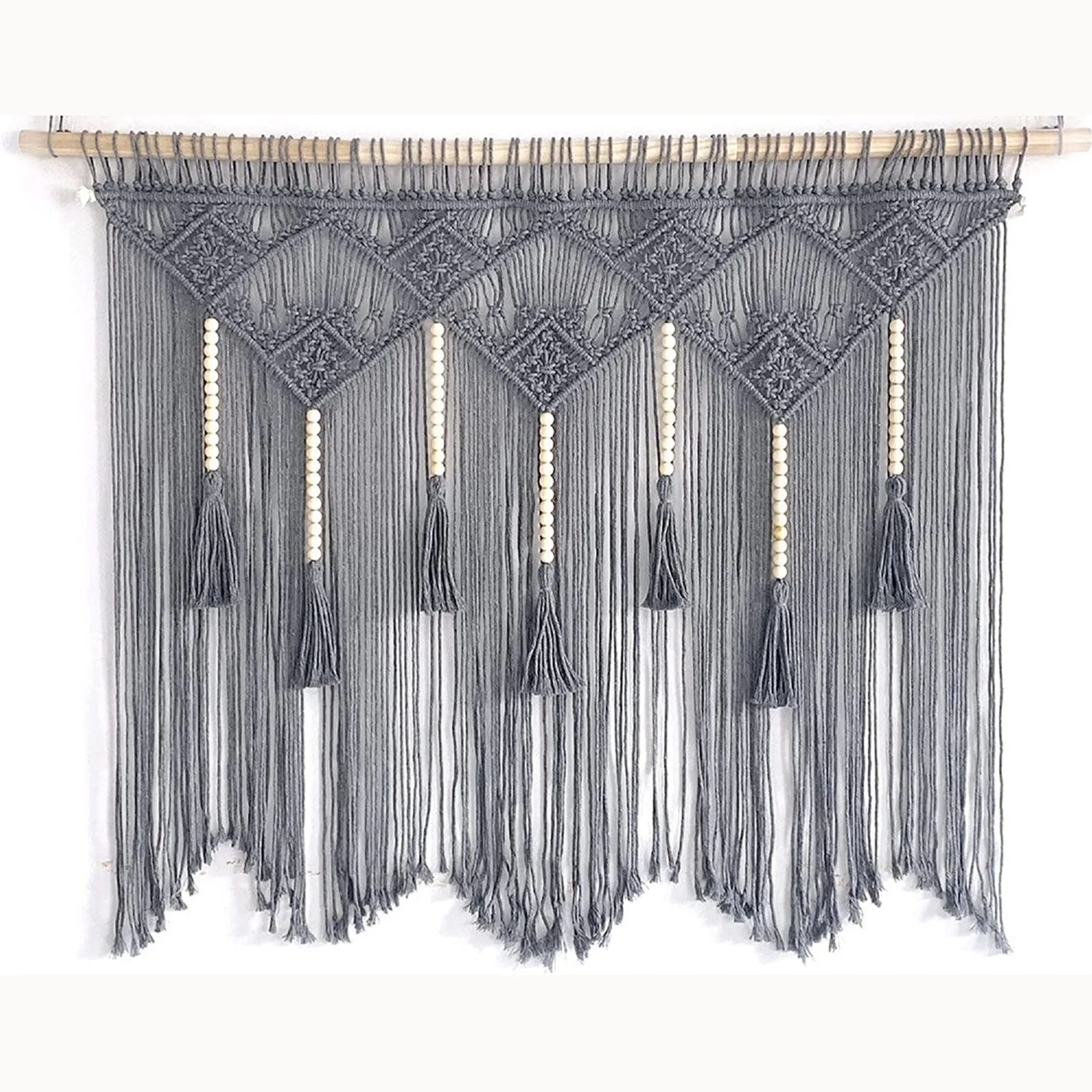 Handwoven Macrame Wall Tapestry - Earthy Boho Room Decor 1 S2d46d6d83131479897572f1766d61433J