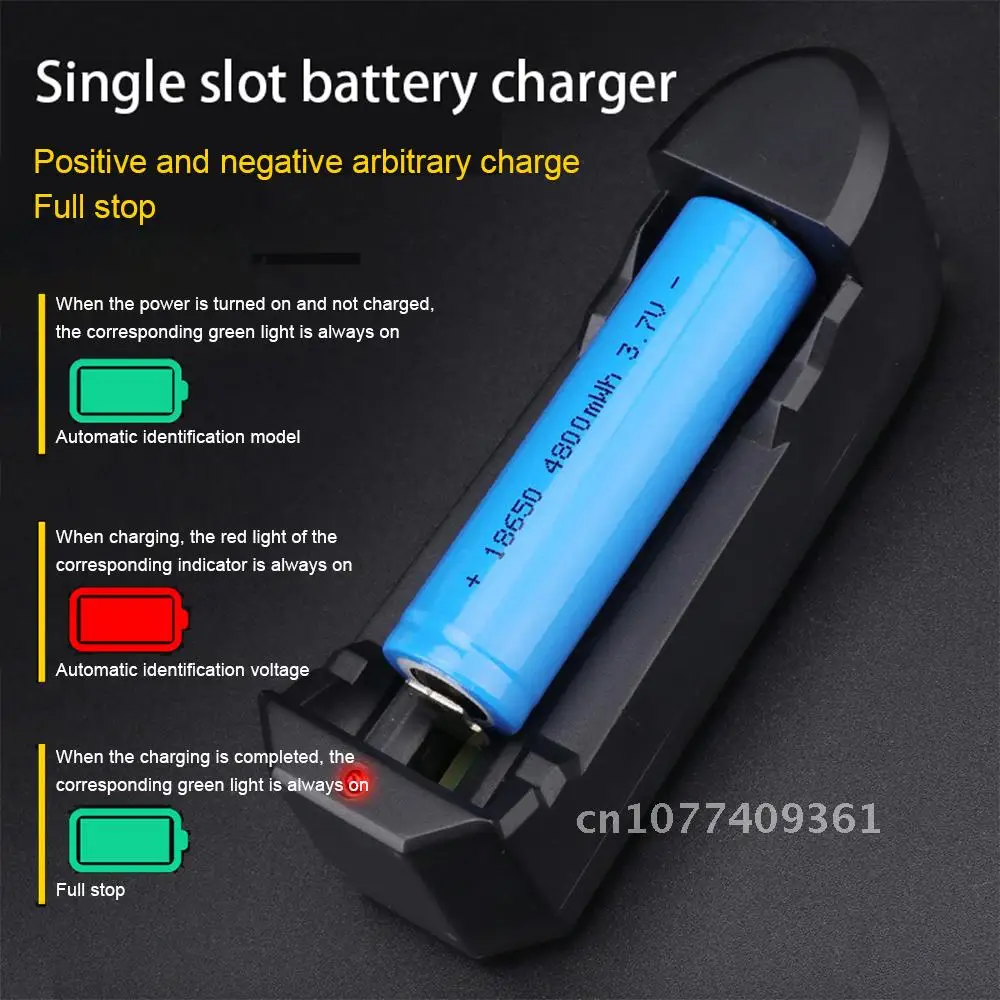 Universal 1 Slot 18650 Battery Charger LED Smart Quick Charging USB Rechargeable Lithium Battery Charger Dock Station Cradle
Universal 1 Slot 18650 Battery Charger LED Smart Quick Charging USB Rechargeable Lithium Battery Charger Dock Station Cradle