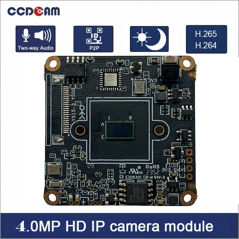 

1/2.7" 4Mp 20Fps Gk 7205V210 Gc 4023 Cmos H.265 Network Ipc Cctv Ip Camera Module 4 Mp 38X38Mm Single Layer Pcb Board