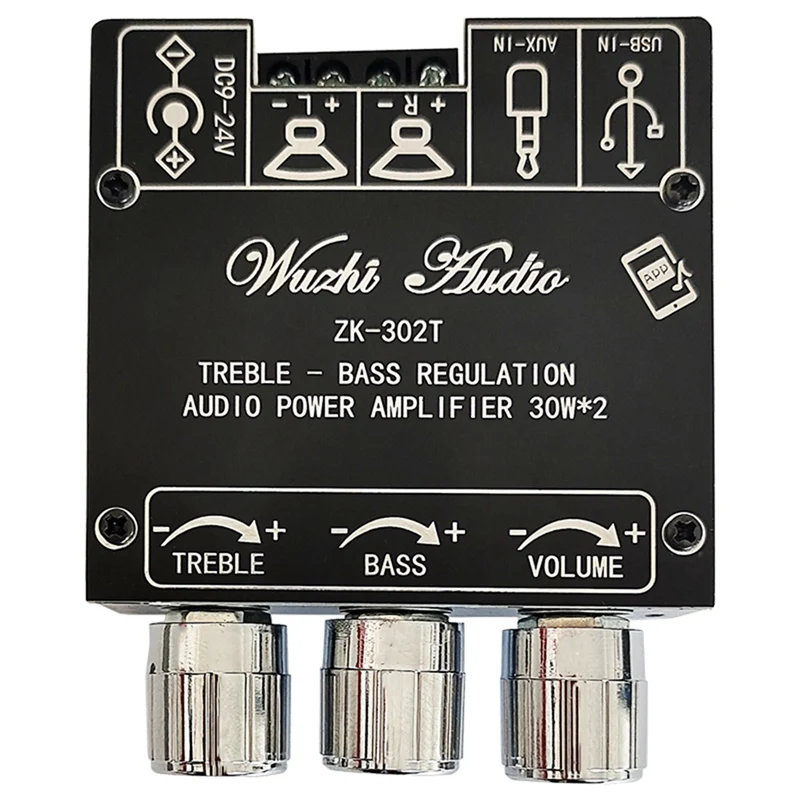 Top Deals ZK-302T Bluetooth Digital Amplifier Board Module 2.0 Stereo Dual Channel 30W+30W With High And Low Tone Support APP
Top Deals ZK-302T Bluetooth Digital Amplifier Board Module 2.0 Stereo Dual Channel 30W+30W With High And Low Tone Support APP