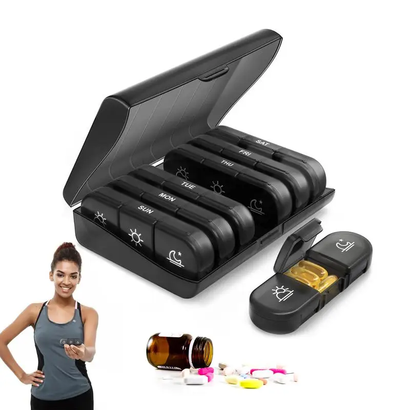 Pill Organizer 3 Times A Day BPA Free Travel 7 Day Pill Box Case Open Design And Large Compartment To Hold Vitamin Cod Liver Oil
Pill Organizer 3 Times A Day BPA Free Travel 7 Day Pill Box Case Open Design And Large Compartment To Hold Vitamin Cod Liver Oil