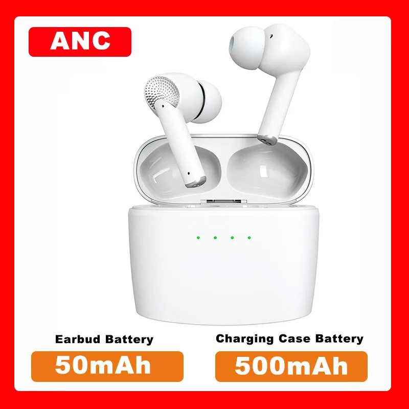 

J8 5.2 TWS Wireless Blue Tooth ANC Noise Reduction Cancelling Earbud IP65 Waterproof Call Touch Control Music Headset Earphone