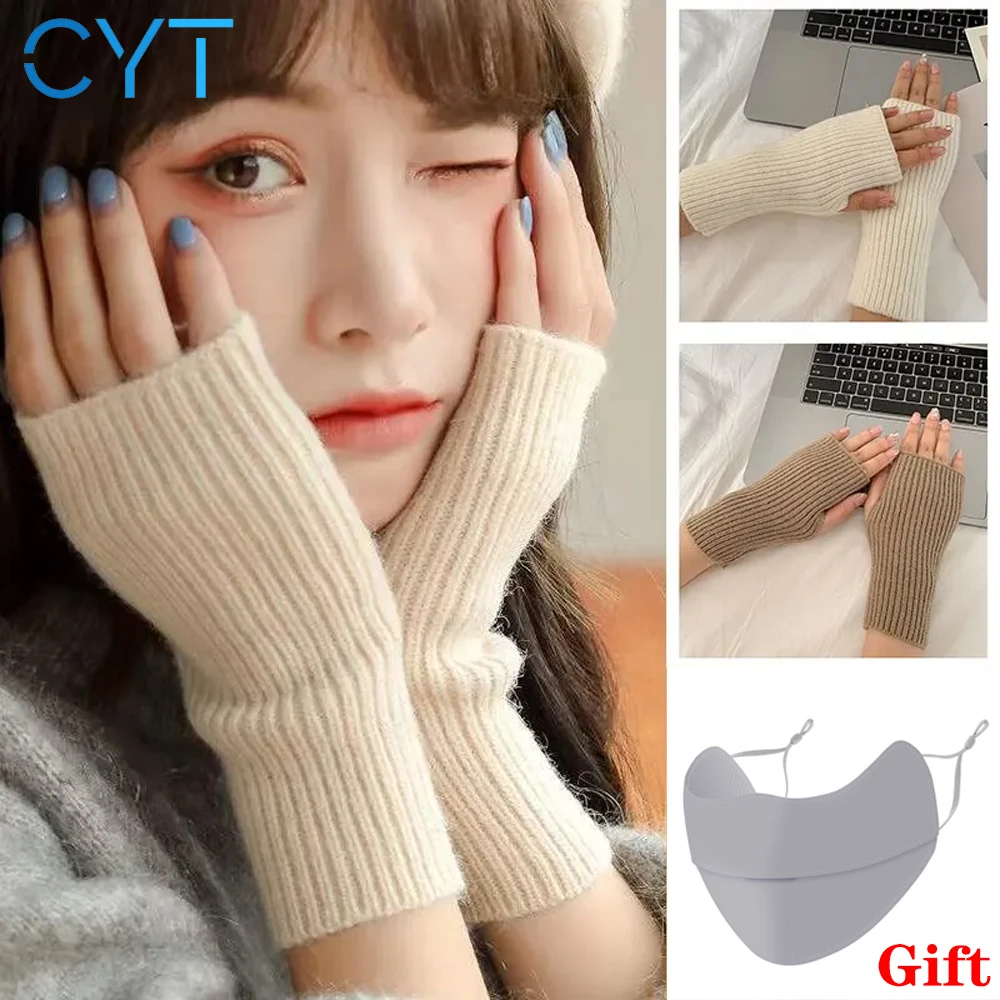 CYT Solid Half Finger Gloves For Women Winter Soft Warm Wool Knitting Arm Gloves Writting Warm Mittens Handschoenen Guantes
CYT Solid Half Finger Gloves For Women Winter Soft Warm Wool Knitting Arm Gloves Writting Warm Mittens Handschoenen Guantes