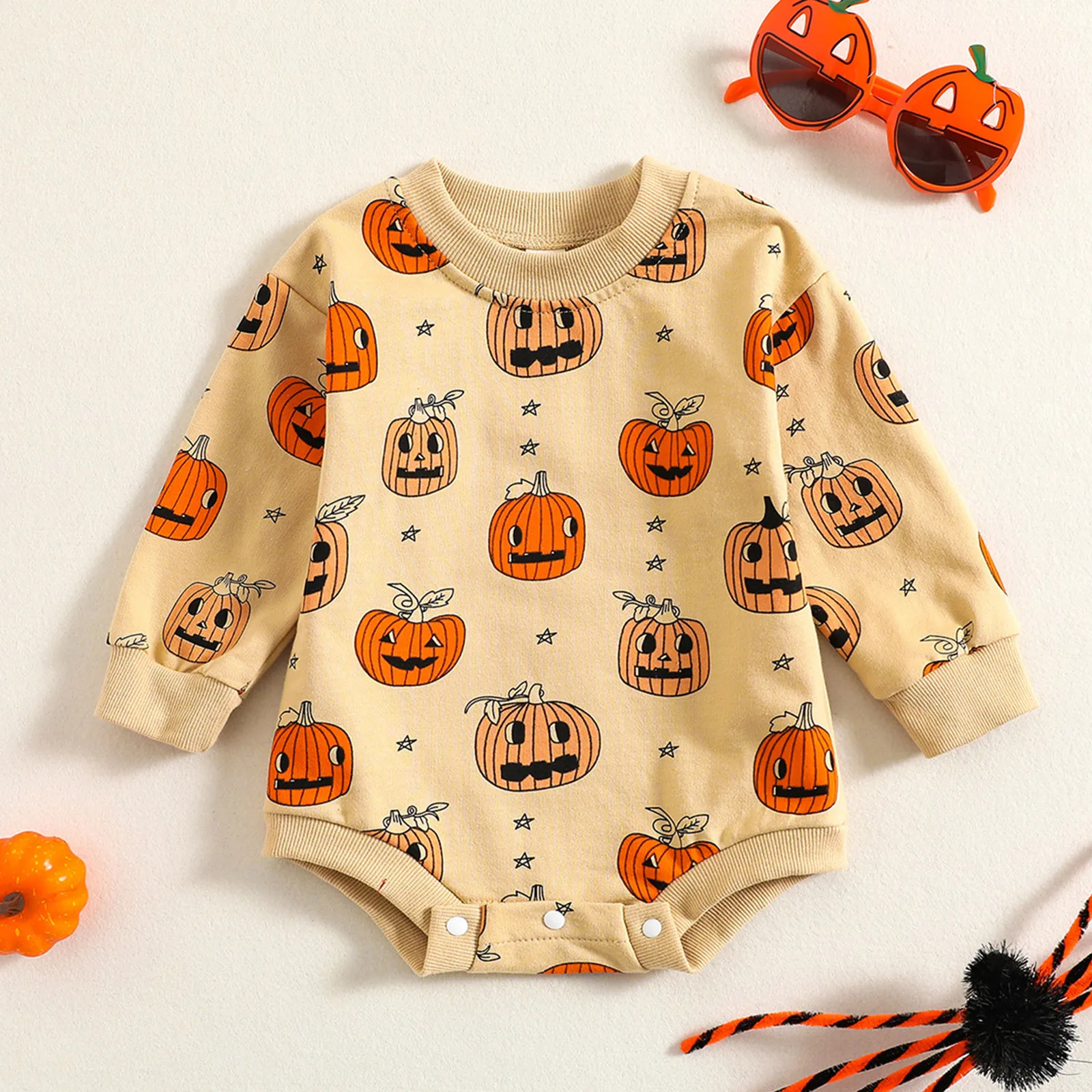 Halloween Long Sleeve Romper Jumpsuit Infant Baby Boys Girls Cartoon Pumpkin Romper Pullover Newborn Sweatshirt Bodysuits Tops
Halloween Long Sleeve Romper Jumpsuit Infant Baby Boys Girls Cartoon Pumpkin Romper Pullover Newborn Sweatshirt Bodysuits Tops