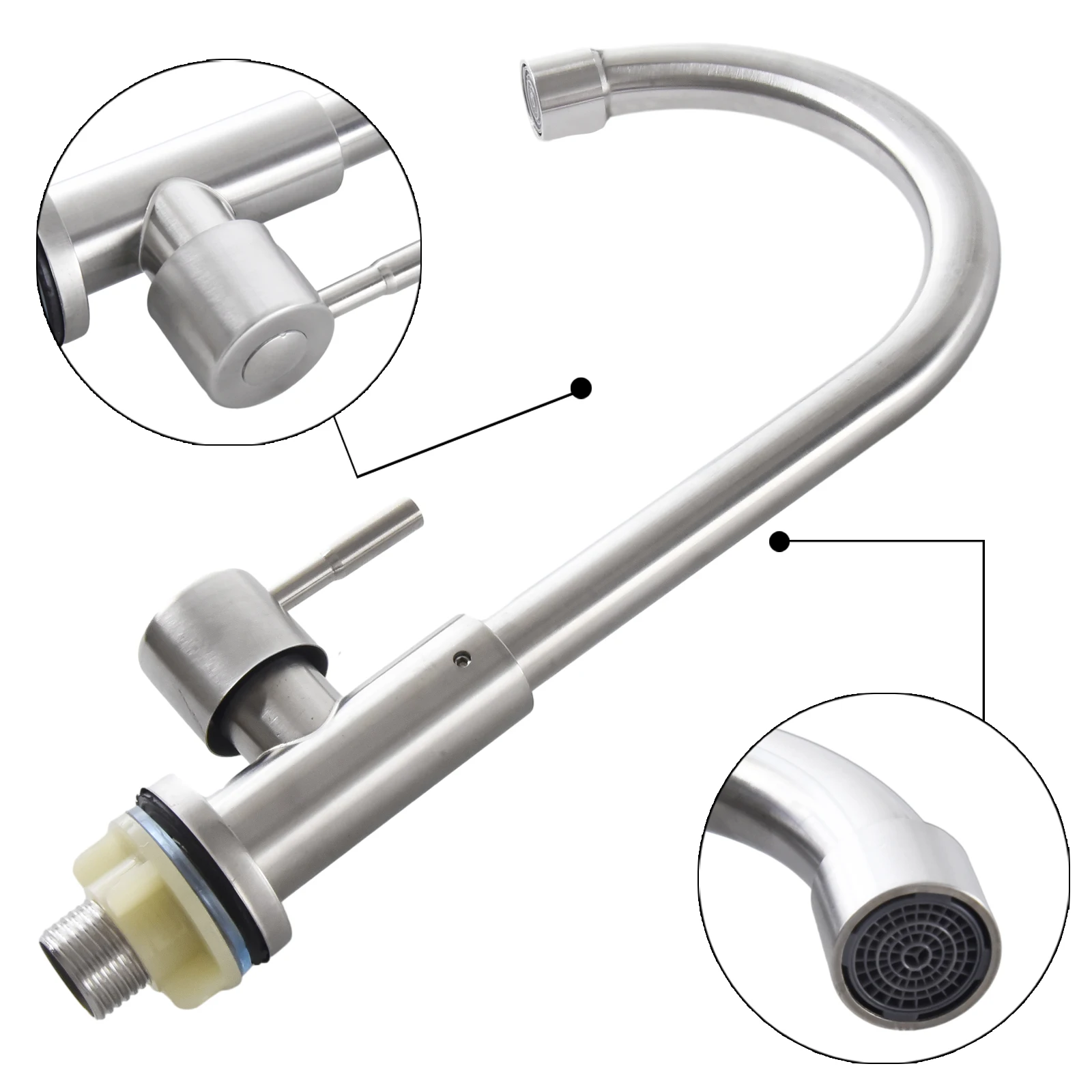 Stainless Steel Kitchen Faucet Water Purifier 360 Rotation Single Lever Hole Tap Cold Water Sink Faucet Bathroom Toilet Tap
Stainless Steel Kitchen Faucet Water Purifier 360 Rotation Single Lever Hole Tap Cold Water Sink Faucet Bathroom Toilet Tap