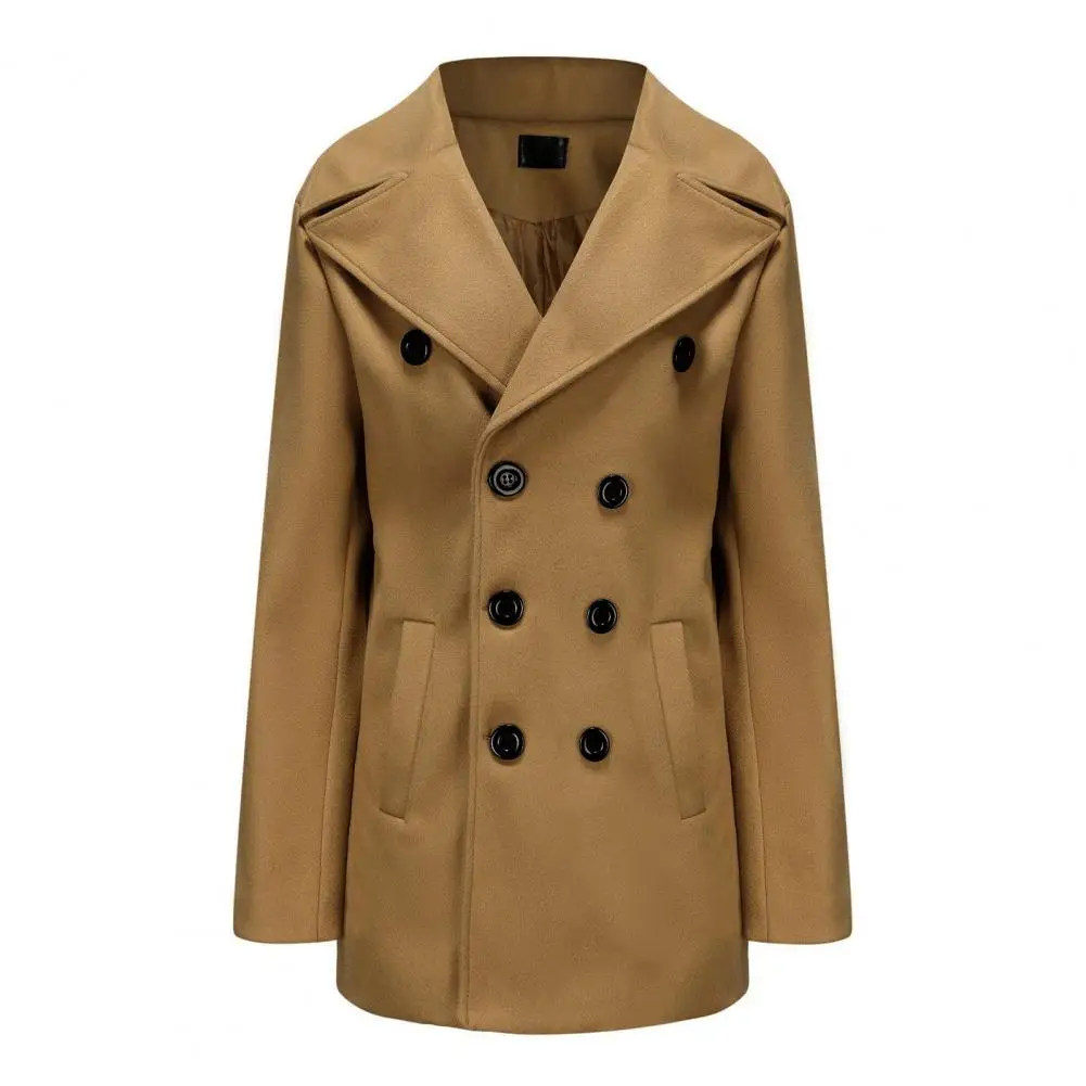 Men Double-breasted Coat British Style Windproof Men's Trench Coat Double-breasted Solid Color Buttons Lapel Thick Long for Fall
Men Double-breasted Coat British Style Windproof Men's Trench Coat Double-breasted Solid Color Buttons Lapel Thick Long for Fall