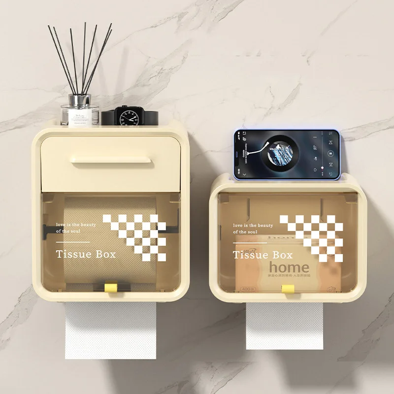 Fashion Wall Mounted Toilet Paper Holder Waterproof Plastic Paper Napkin Holder Bathroom Shelf Storage Box Toilet Roll Holder
Fashion Wall Mounted Toilet Paper Holder Waterproof Plastic Paper Napkin Holder Bathroom Shelf Storage Box Toilet Roll Holder