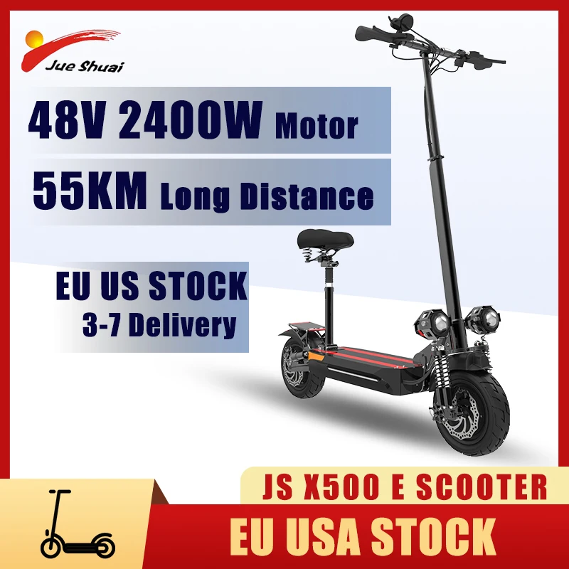 Jueshuai x500 Electric Scooter Dual Drive with Seat 48V 55KM/H Max Speed Waterproof E Scooter 13/20AH Battery Electric Scooter
Jueshuai x500 Electric Scooter Dual Drive with Seat 48V 55KM/H Max Speed Waterproof E Scooter 13/20AH Battery Electric Scooter