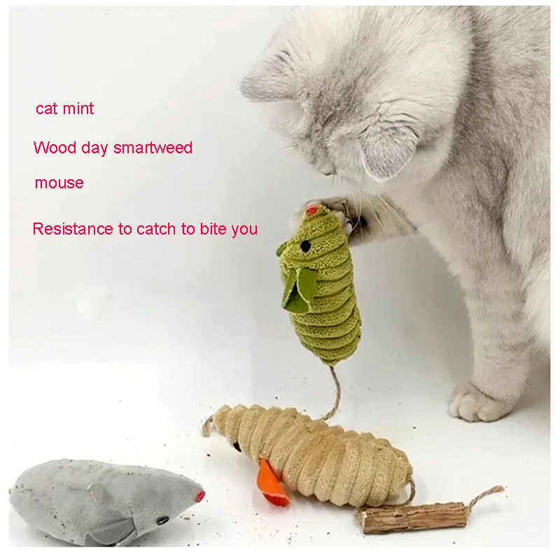 

Cat Accessories Plush Mouse Cat Toys Polygonum Catnip Gnaw Molar Claw Relieve Boredom Scratch Bite Resistance Toys Pet Supplies