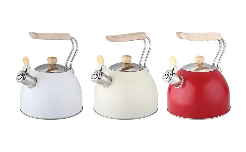 

Timeless Elegance 2.5L Universal Tea Kettle with Heat-Resistant Handle A Small, Whistling Tea Pot Perfect for Stove Top Brewing