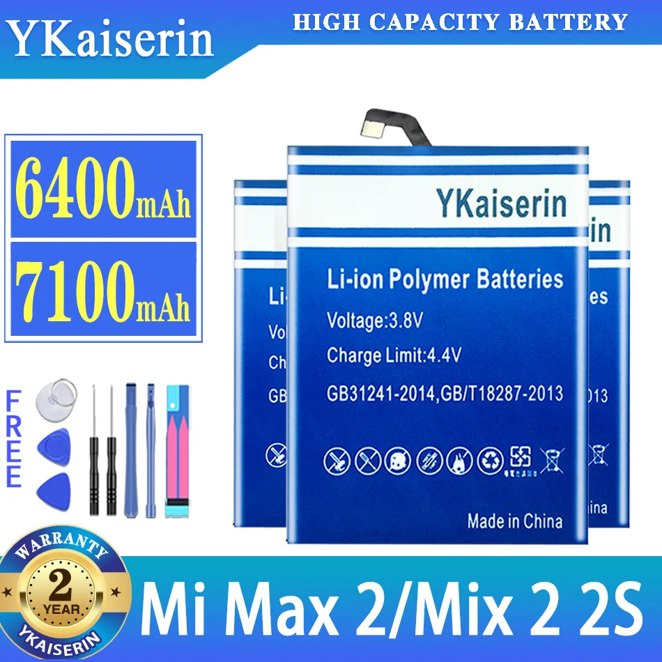 YKaiserin BM3B BM49 BM50 Battery For Xiaomi Mi Max 2 Mix 2 2S Max2 Mix2 Mix2S Lithium Polymer Bateria + Free Tools
YKaiserin BM3B BM49 BM50 Battery For Xiaomi Mi Max 2 Mix 2 2S Max2 Mix2 Mix2S Lithium Polymer Bateria + Free Tools
