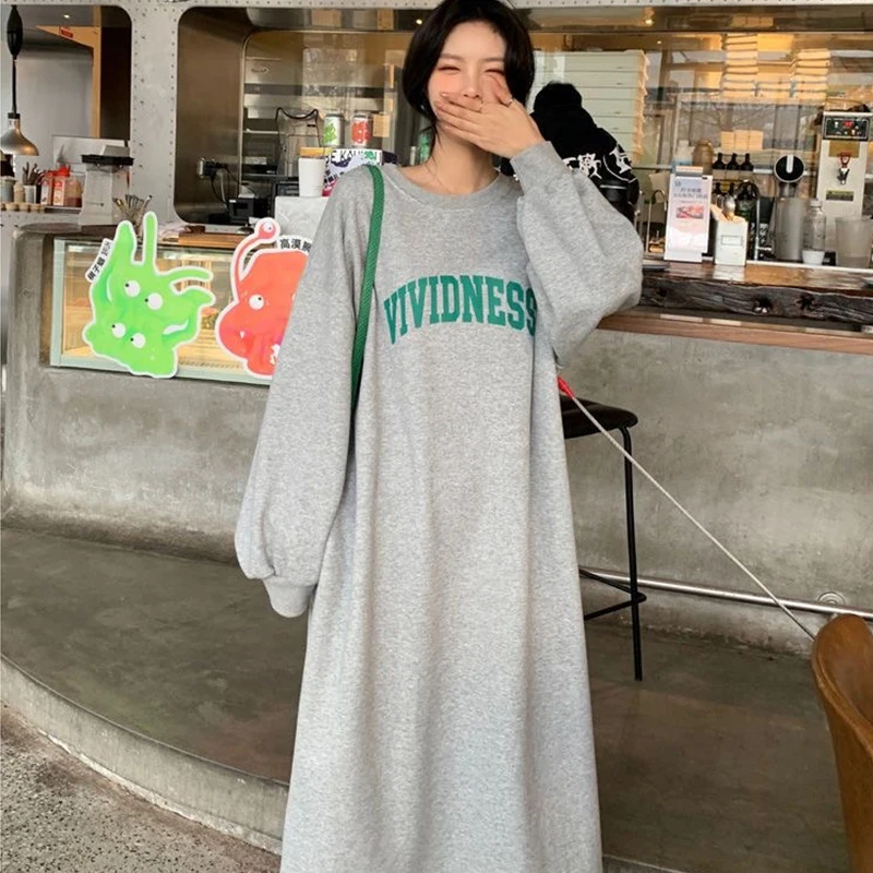 Spring Autumn Women's Casual Letter Printing Hooded Dress Loose Long Sleeve Sweatshirt Dresses For Women Clothing
Spring Autumn Women's Casual Letter Printing Hooded Dress Loose Long Sleeve Sweatshirt Dresses For Women Clothing