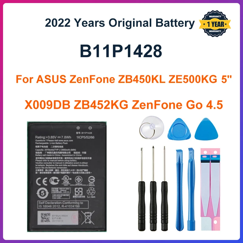 

New Original Asus B11P1428 Battery For ASUS ZenFone ZB450KL ZE500KG 5" X009DB ZB452KG ZenFone Go 4.5 2000mAh