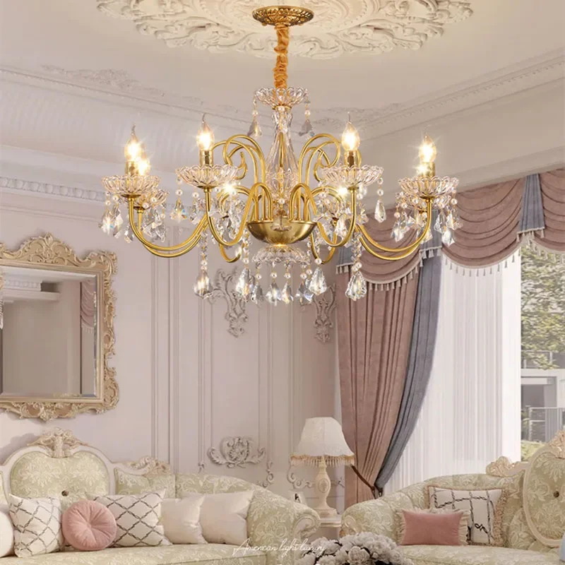 Nordic Modern French Lamp Luxury Crystal Chandelier Living Room Dining Room Lamp Luxury Villa Crystal Candle Chandelier
Nordic Modern French Lamp Luxury Crystal Chandelier Living Room Dining Room Lamp Luxury Villa Crystal Candle Chandelier
