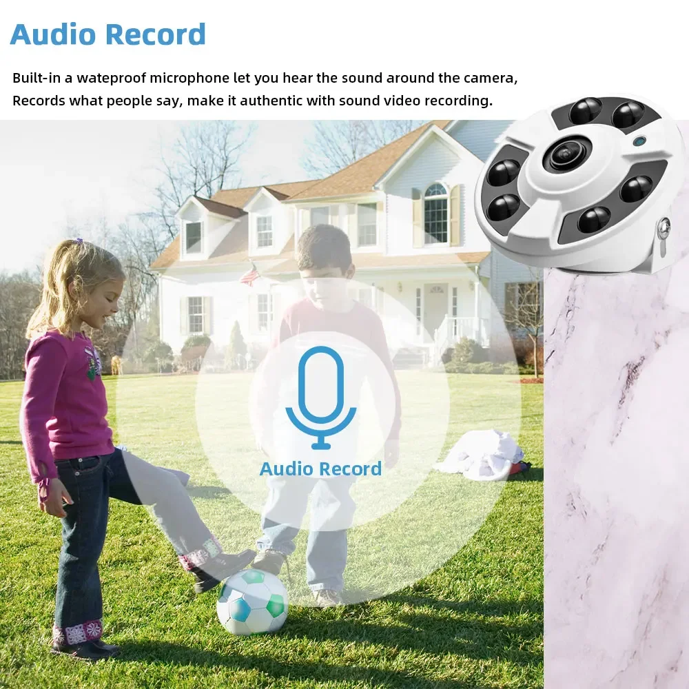 4K Network Wired CCTV POE 8MP Home Security Surveillance Camera Audio Record IP Camera 180 Degree 1.7mm Panoramic Fisheye Lens
4K Network Wired CCTV POE 8MP Home Security Surveillance Camera Audio Record IP Camera 180 Degree 1.7mm Panoramic Fisheye Lens