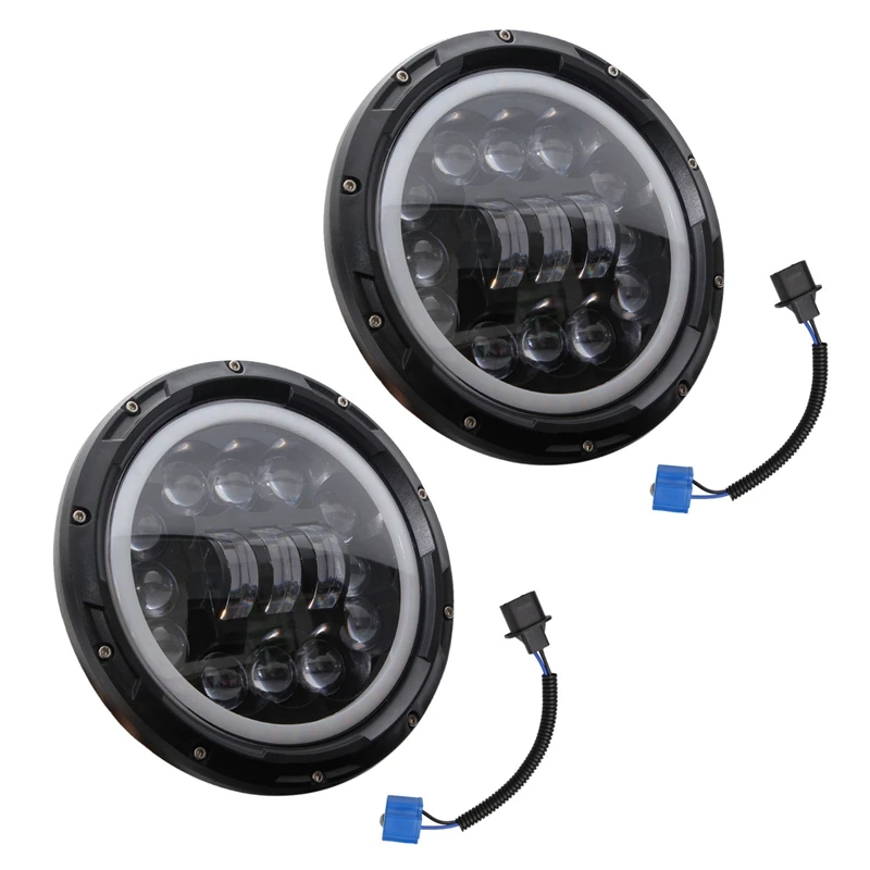 

2X H4 400W 7Inch LED Head Light Lamp With For Lada Niva Urban 4X4 Suzuki Samurai For Jeep Wrangler Off Road