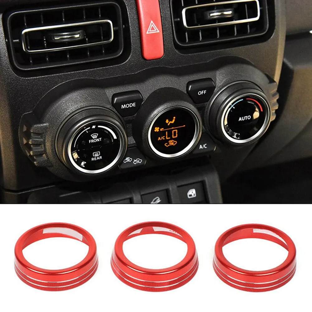 3pcs Car AC Air Conditioning Sound Knobs Covers Aluminum-Alloy Button Ring Trim For Suzuki Jimny 2019 2020 Console Covers
3pcs Car AC Air Conditioning Sound Knobs Covers Aluminum-Alloy Button Ring Trim For Suzuki Jimny 2019 2020 Console Covers